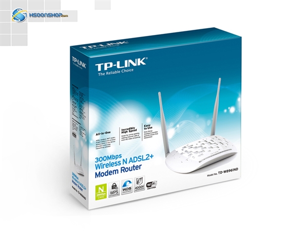 مودم-روتر بی‌سیم تی پی-لینک مدل TP-LINK TD-W8961N 300Mbps Wireless N ADSL2+ Modem Router