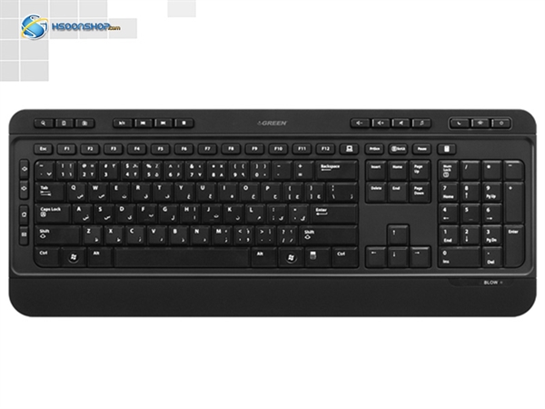 کیبرد آفیشیال مالتی‌ مدیا گرین مدل Green GK-502 Official Multimedia Keyboard