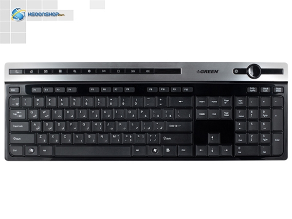 کیبردآفیشیال مالتی‌ مدیا گرین مدل GK-503Green GK-503 Official Multimedia Keyboard