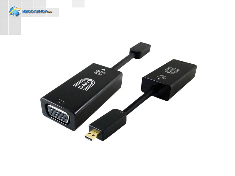 مبدل Micro HDMI به VGA دایو مدل CP2602 به طول 0.05 متر Daiyo CP2602 Micro HDMI To VGA Adaptor 0.05m