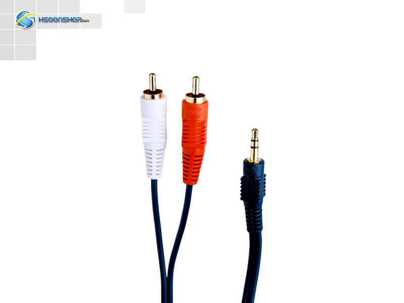 کابل تبدیل جک 3.5 میلی متری به RCA دایو مدل TA762 به طول 1.8 متر Daiyo TA762 RCA To 3.5mm Plug Cable 1.8m