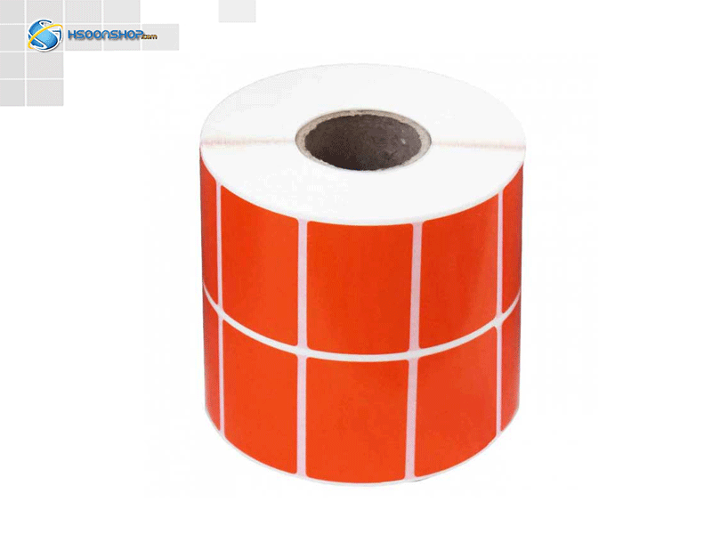 برچسب نارنجی رول  لیبل پرینتر 34×51 میلیمتر 3000 عددی