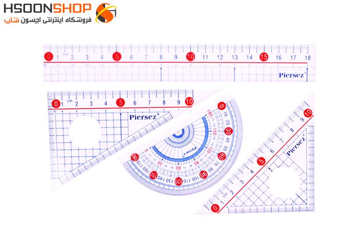 ست گونیا، نقاله و خط کش پیرسز 4 تیکه