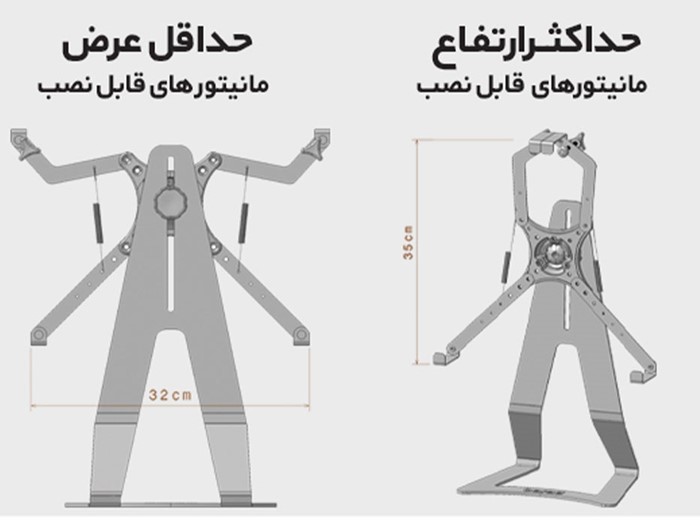 مکمل نگهدارنده مانیتور باراد مدل MA1