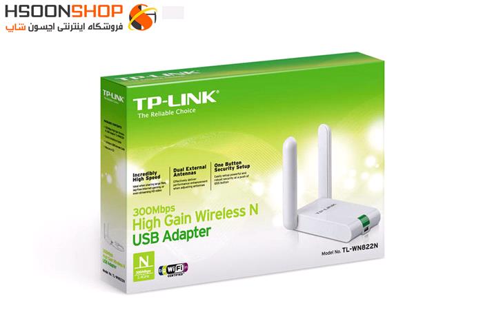 کارت شبکه USB بی‌ سیم تی پی-لینک مدل  TP-LINK TL-WN822N Wireless N300 USB Adapter