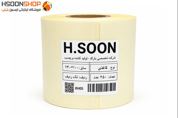 برچسب رول لیبل پرینتر 100×240 میلیمتر
