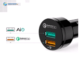 شارژر فندکی آکی مدل Aukey CC-T7 Quick Charge 3.0 Car Charger