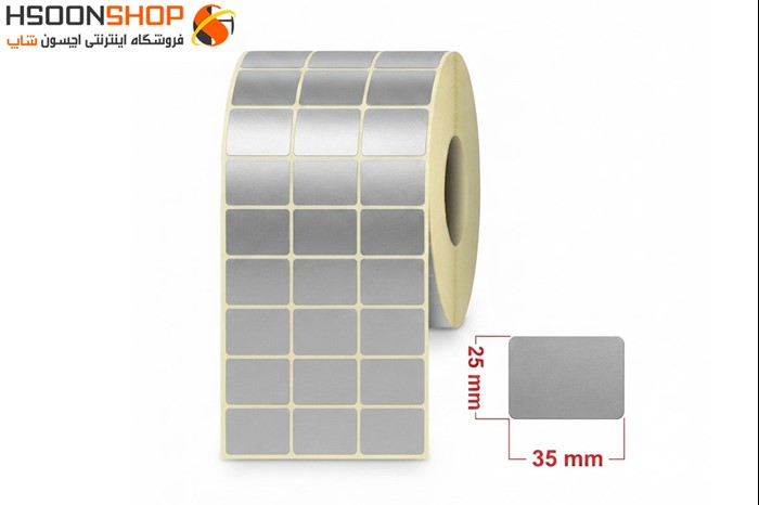 برچسب سه ردیفه پرینتر لیبل زن سایز 35×25 میلیمتر	
