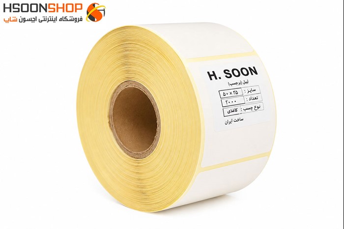 برچسب رول لیبل پرینتر کاغذی 25×50 میلیمتر