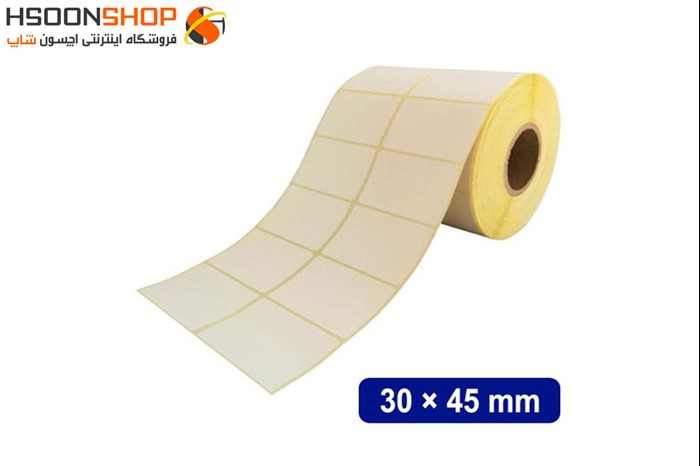 برچسب رول لیبل پرینتر صدفی 30×45 میلیمتر