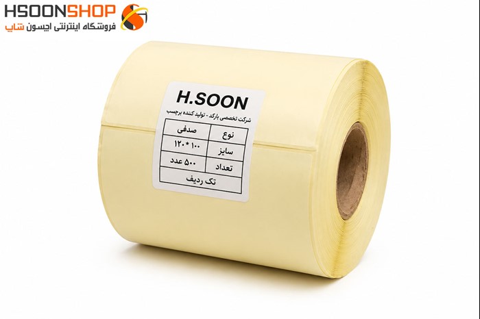 برچسب رول لیبل پرینتر صدفی 100×120 میلیمتر