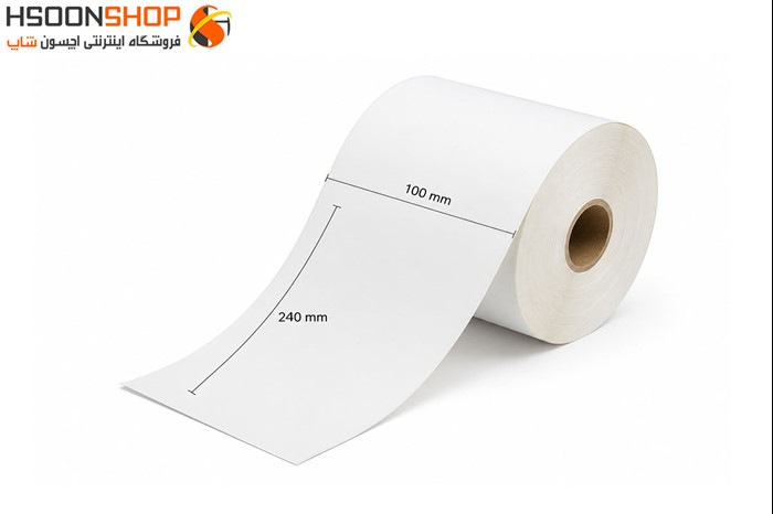 برچسب رول لیبل پرینتر 100×240 میلیمتر
