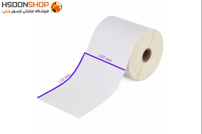 برچسب رول لیبل پرینتر صدفی 100×120 میلیمتر