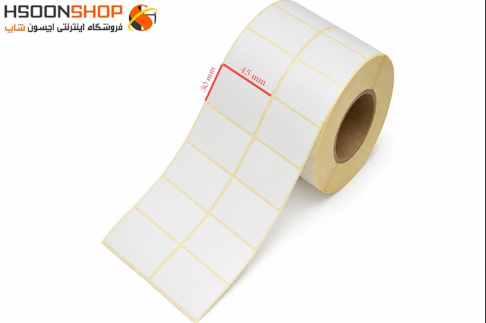 برچسب رول لیبل پرینتر کاغذی 30×45 میلیمتر