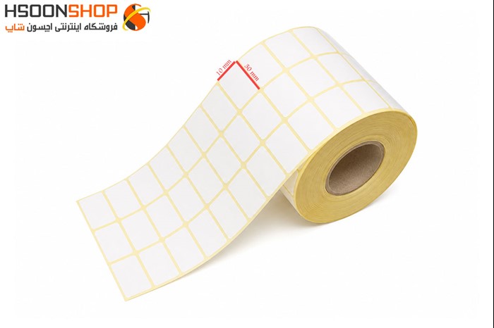 برچسب رول لیبل پرینتر صدفی 10×30 میلیمتر