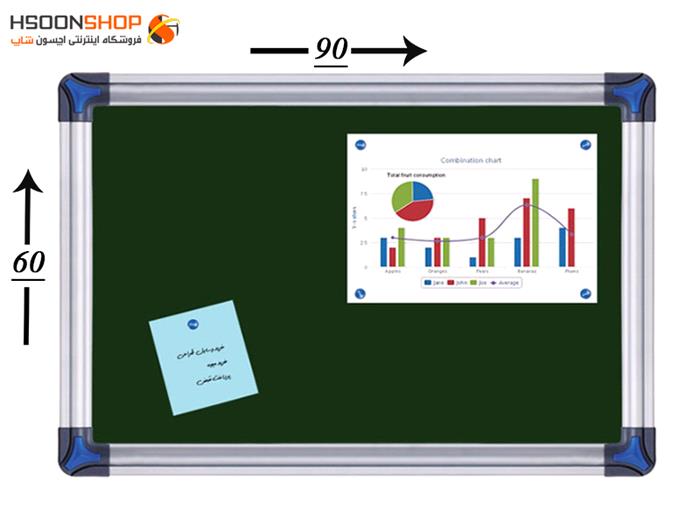 تابلو اعلانات زهوار ضخیم شیدکو سایز 60*90
