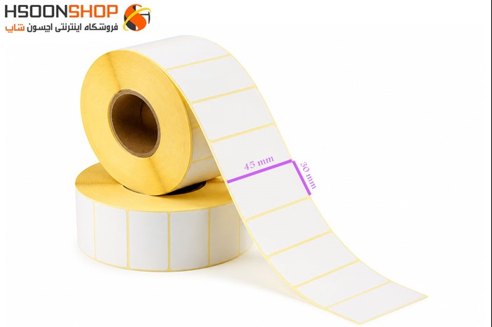 برچسب رول لیبل پرینتر صدفی 30×45 میلیمتر