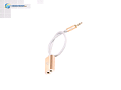 کابل انتقال صدا 3.5 میلی متری هوکو مدل UA1 1 In 2 به طول 0.2 متر Hoco UA1 1 In 2 3.5mm Audio Cable 0.2m